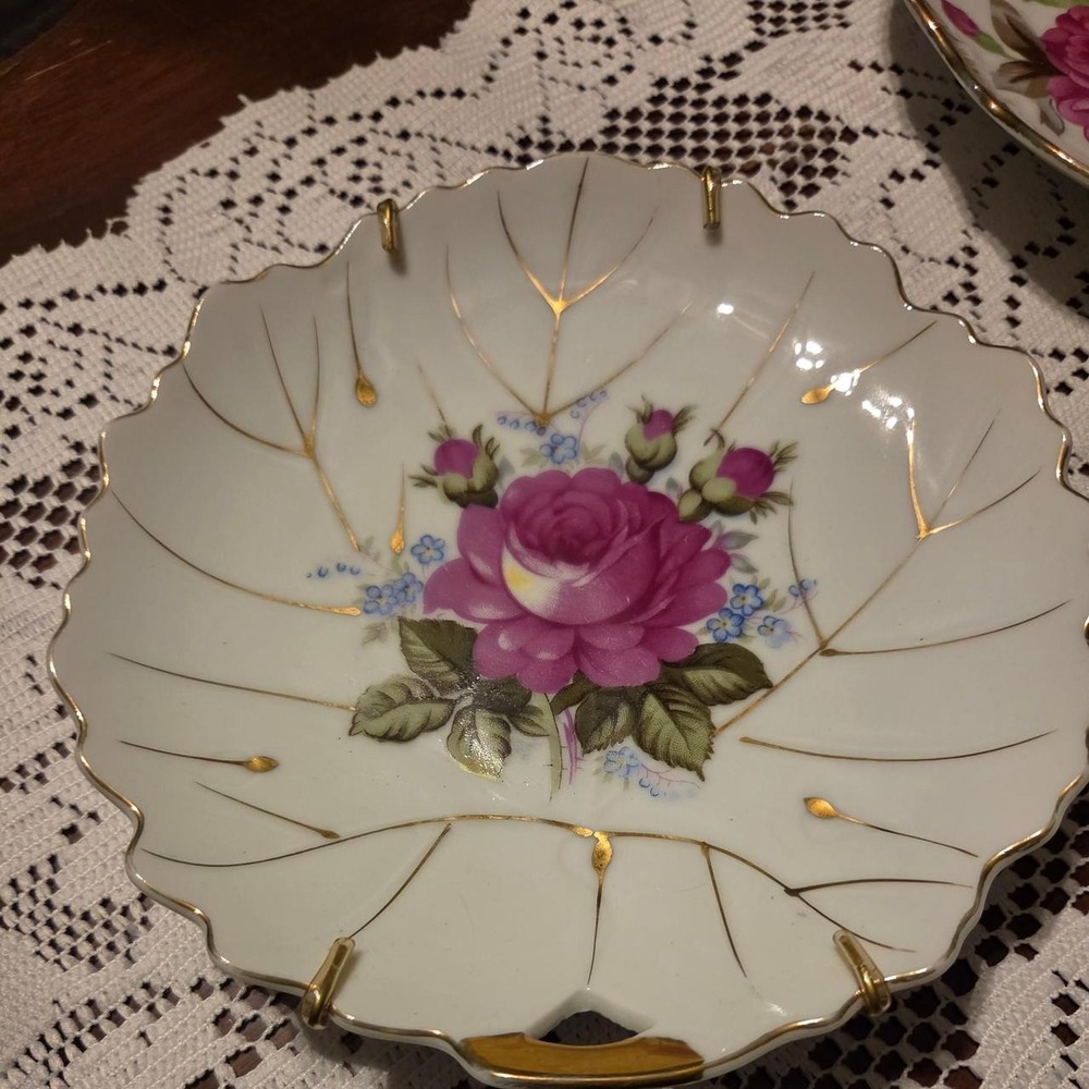 Vintage Floral Plate